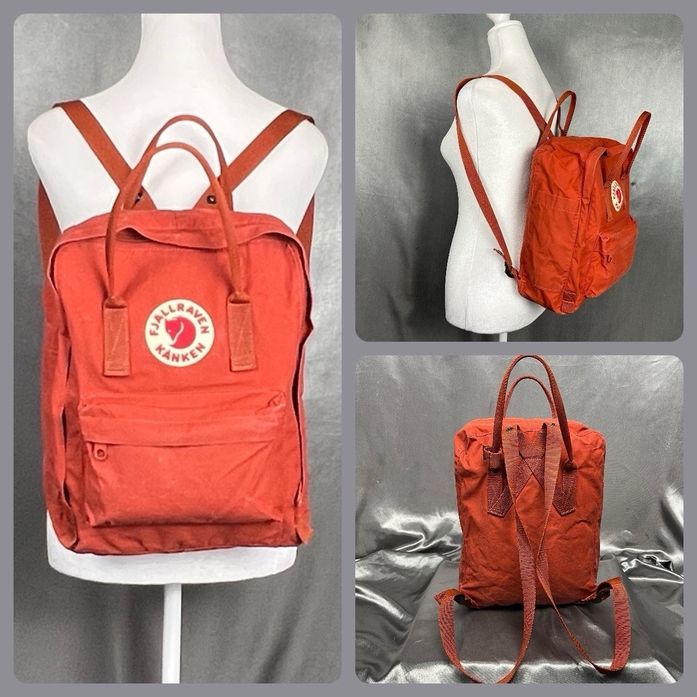 Fjallraven Kanken Classic Backpack 23510 Burnt Rustic Orange 16L Vinylon Sweden